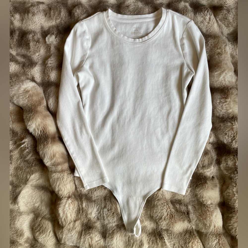 Nuuds White Long Sleeve Bodysuit